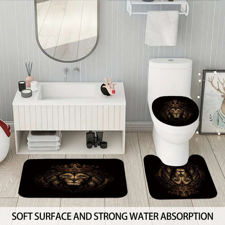Digital Lion Themed Bathroom Set Bowlift