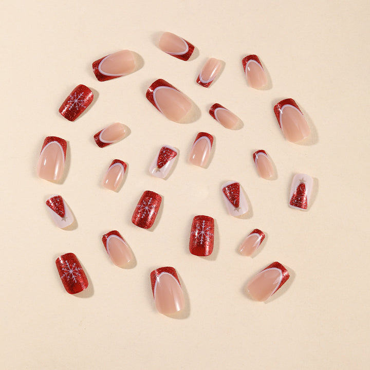 Festive Themed Acrylic Nail Art Extensions Bowlift