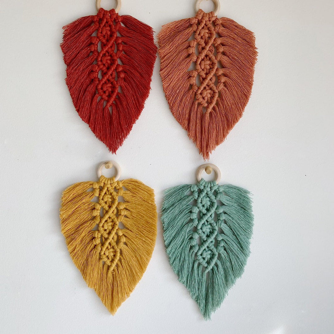 Leaf Shaped Macrame Wall Decor Bowlift