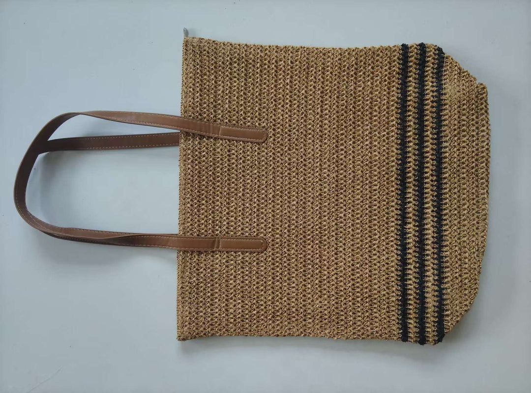 Woven Natural Material Crossbody Bag Bowlift
