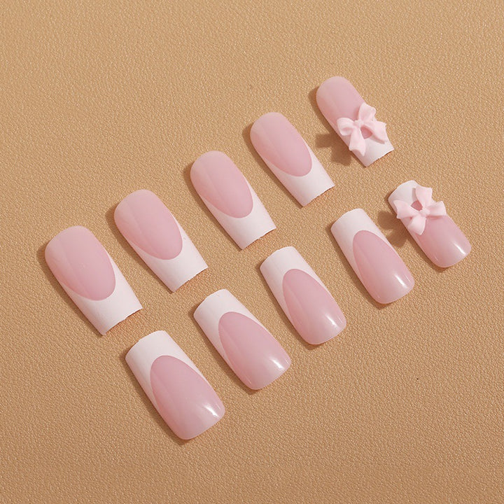 Art nail set with delicate bow decorations Bowlift