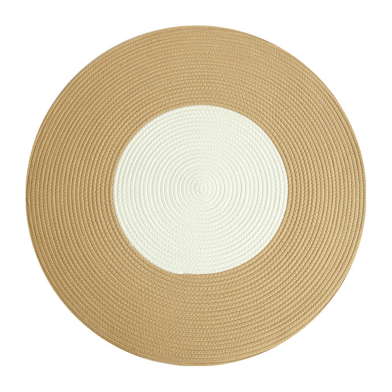 Round natural fiber rugs
