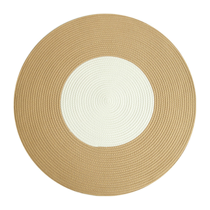 Round natural fiber rugs