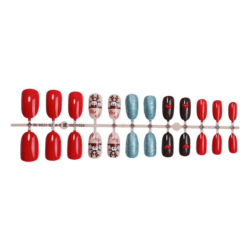 Creative Nail Art Set with Festive Christmas Designs and Glitter Accents Bowlift