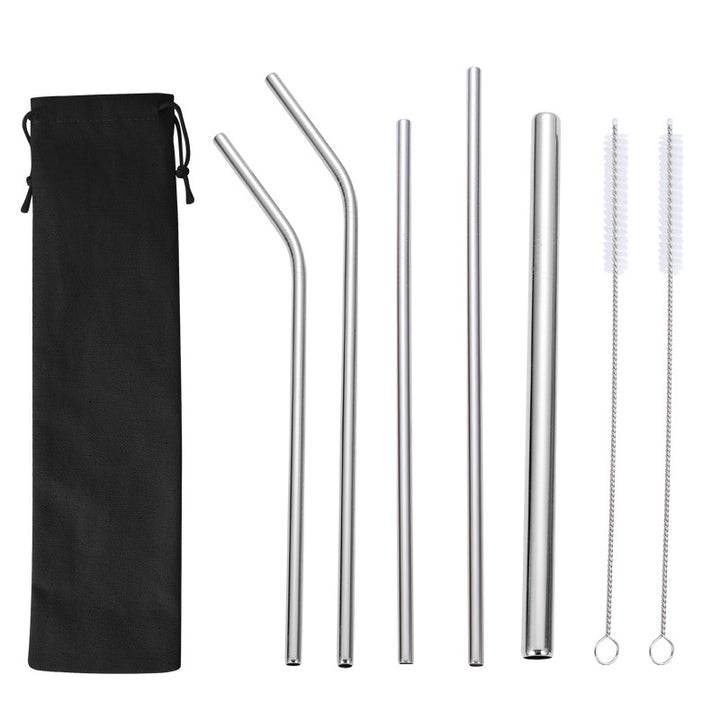 Stainless Steel Straw Set with Cleaning Brushes Bowlift