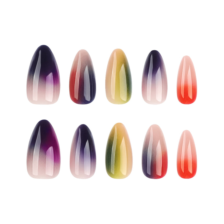 Artificial nail art with elegant gradient Bowlift