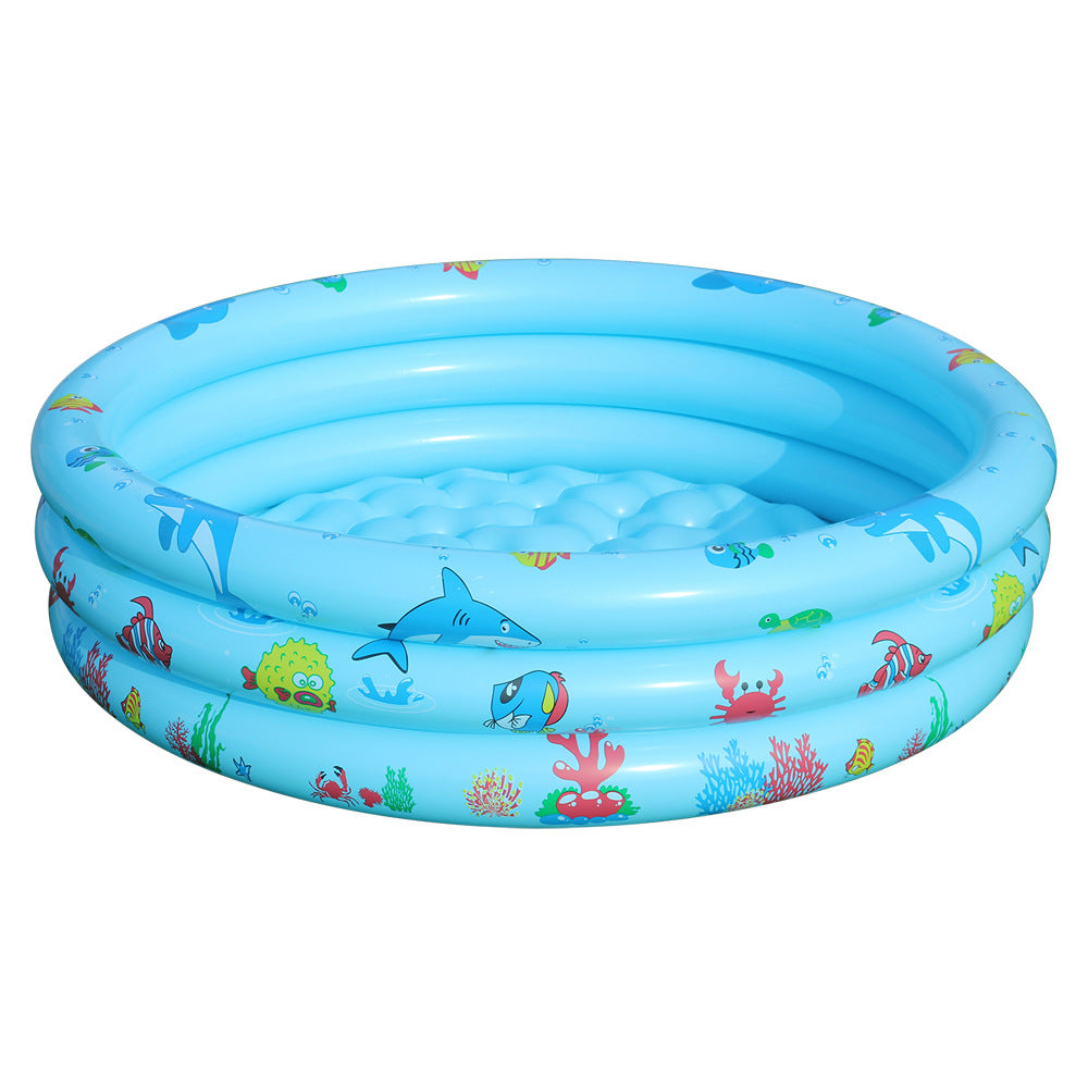 Women inflatable paddling pool with colorful sea design Bowlift