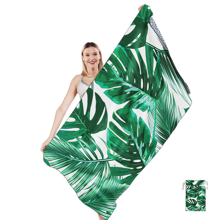 Multifunctional beach towel in creative mandala design Bowlift