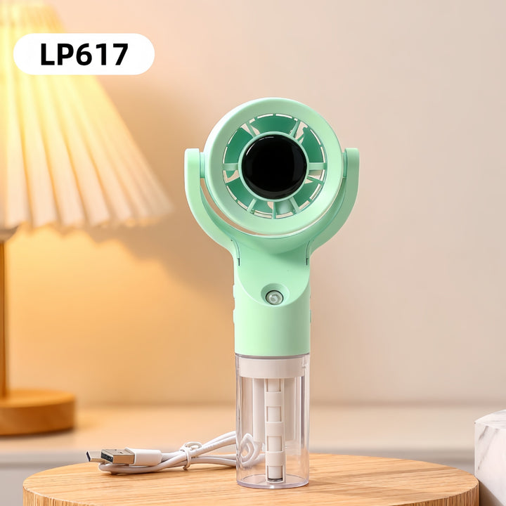 Women's Portable Mist Hand Fan with USB Connection Bowlift