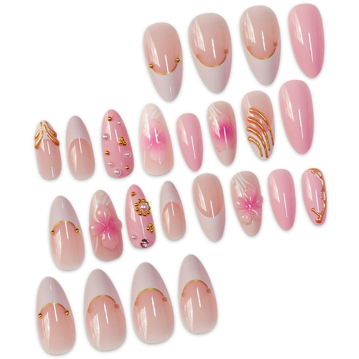 Premium Floral Designer Press-On Nails Bowlift