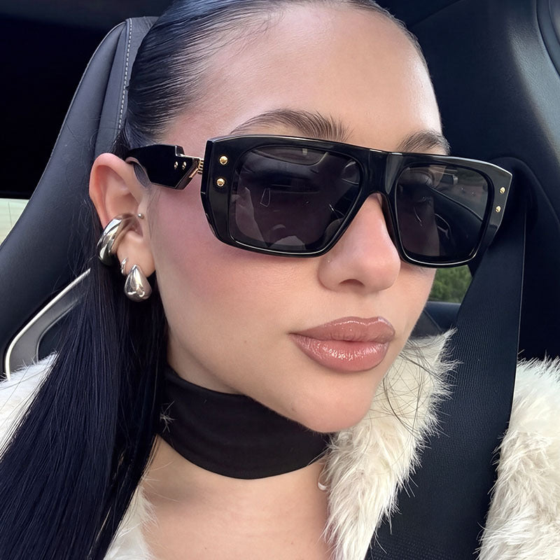 Women's fashionable square glasses with multicolored transparent frame Bowlift
