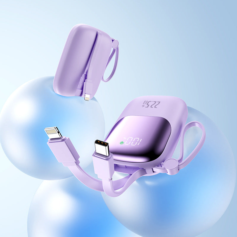 Portable power bank with integrated charging port and LED display Bowlift