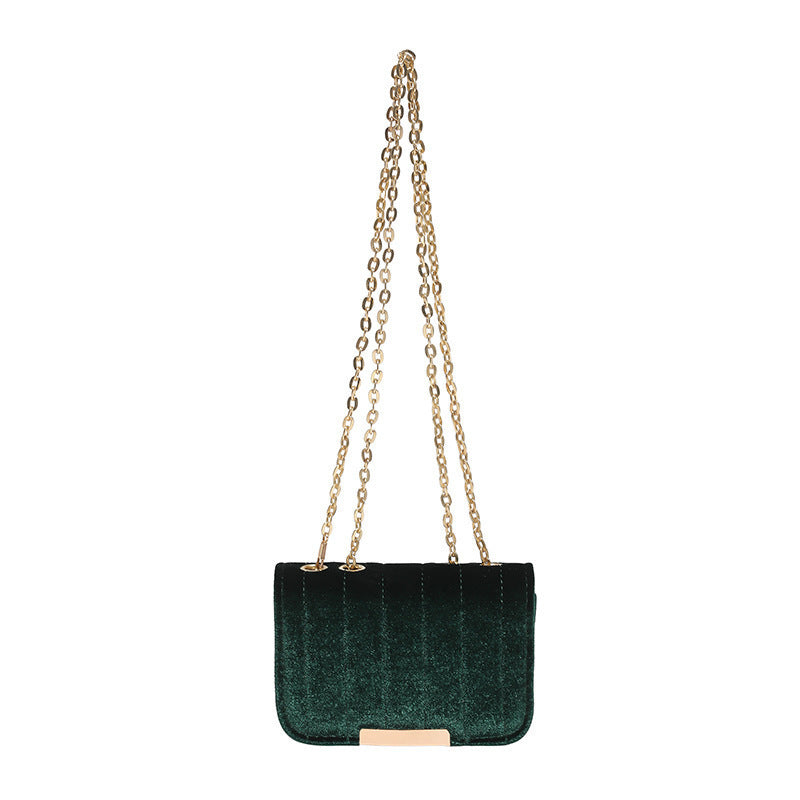 Elegant Quilted Velvet Crossbody Bag Bowlift