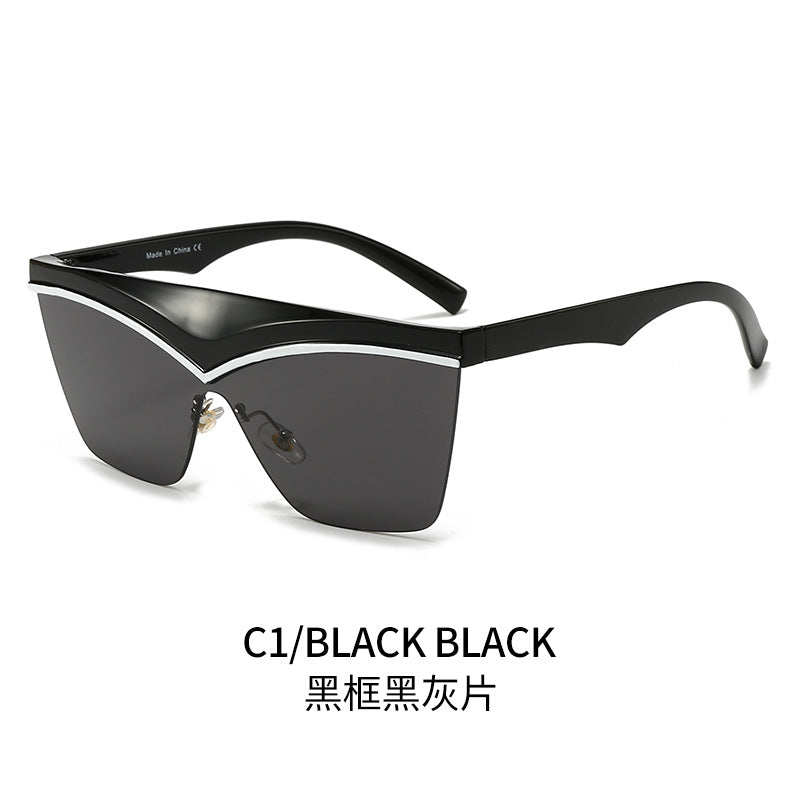 Ladies Designer Sunglasses with Asymmetrical Frame and High-Tech Lenses Bowlift
