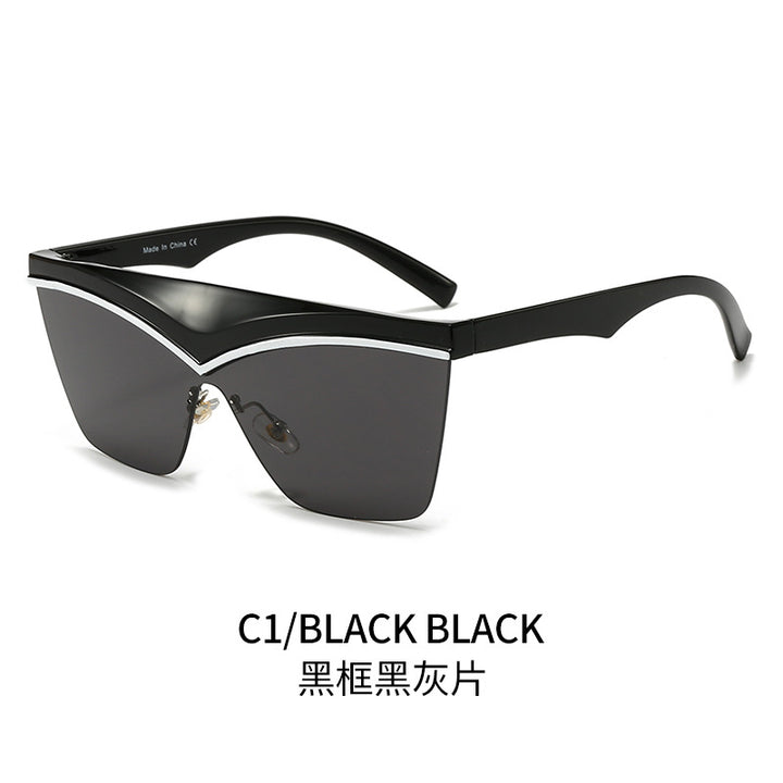 Ladies Designer Sunglasses with Asymmetrical Frame and High-Tech Lenses Bowlift
