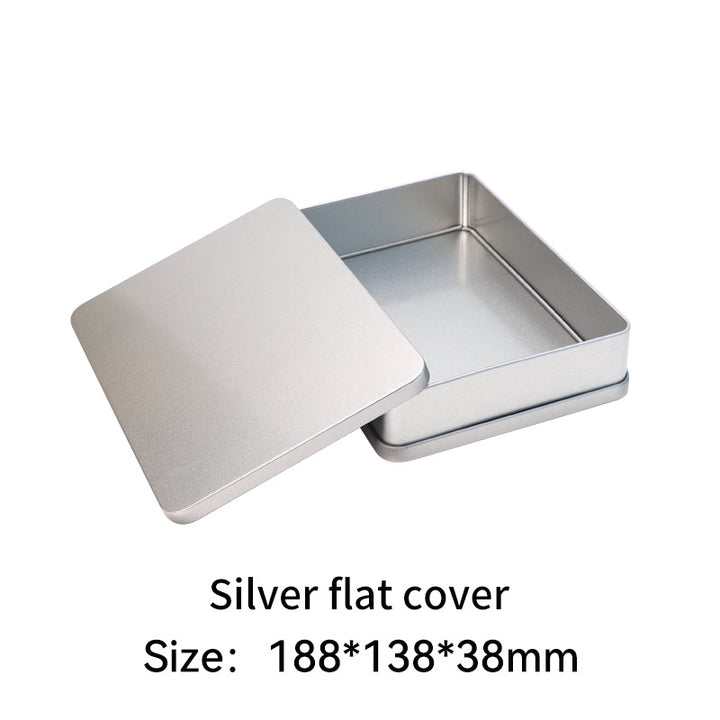 Rectangular metal storage tin with clear display window lid Bowlift