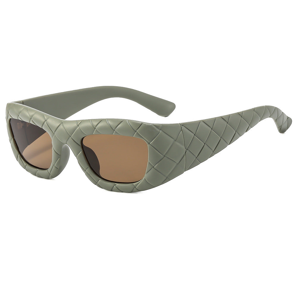 Ladies extravagant sunglasses with textured frame Bowlift