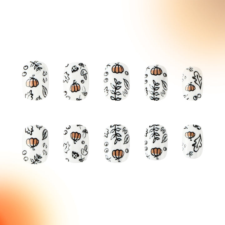 Seasonal Pumpkin-Themed Nail Art Bowlift