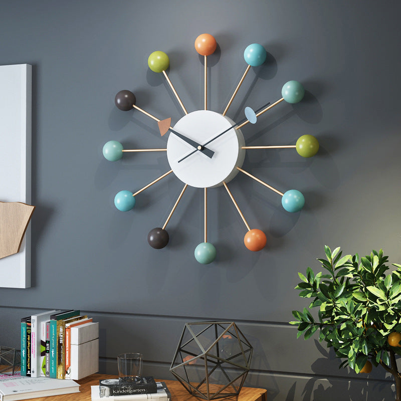 BowLift | Decorative large silent wall clock for the living room 21 inches