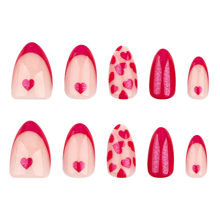 Artistic Cool Nail Art with Hearts Bowlift
