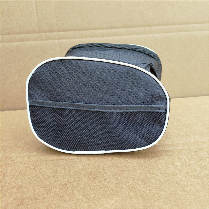 compact waterproof bicycle handlebar storage bag with quick-release straps and mesh organizer Bowlift