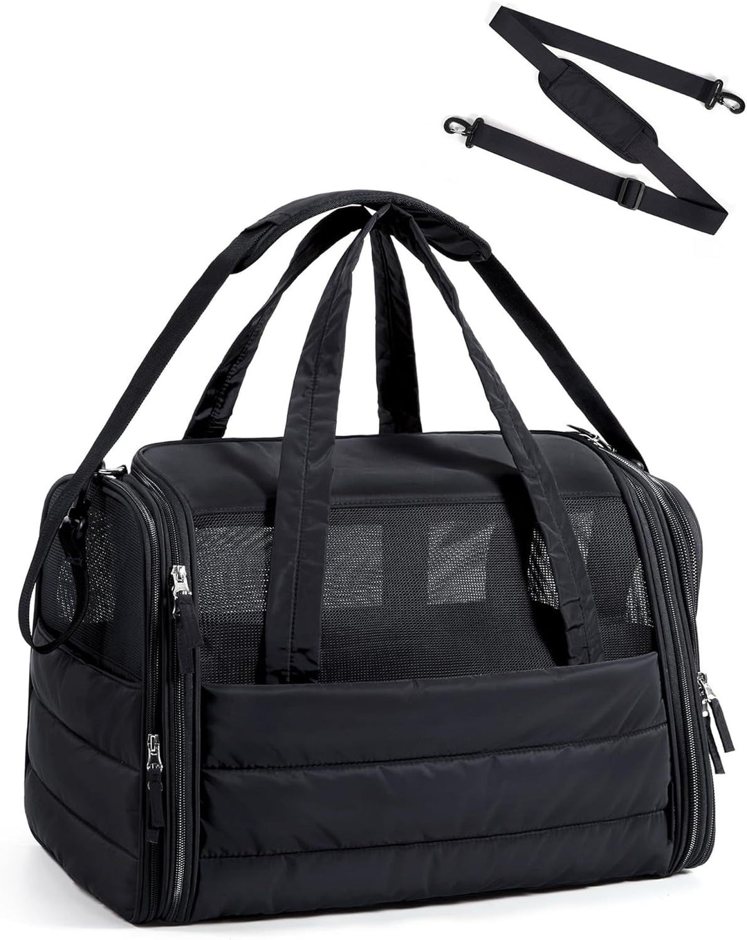 Pet Carrier Bag with Ventilation Mesh Bowlift