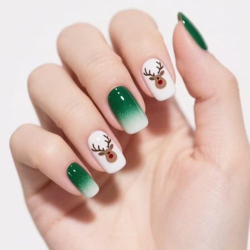 Festive Holiday Themed Press-On Nails Bowlift