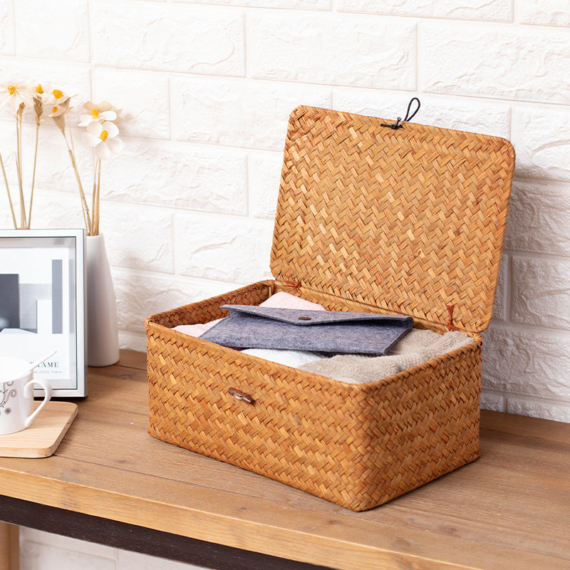 Handcrafted Oval Woven Storage Box Bowlift