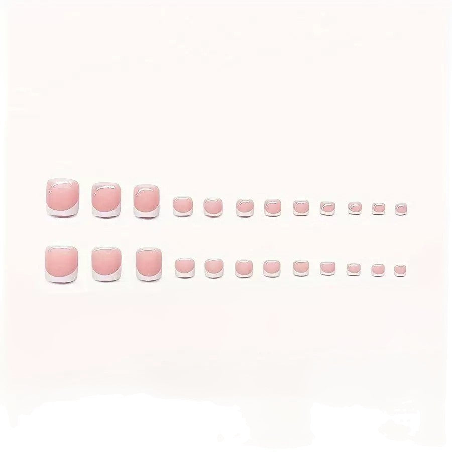 Stylish French Tip Nail Enhancements Bowlift