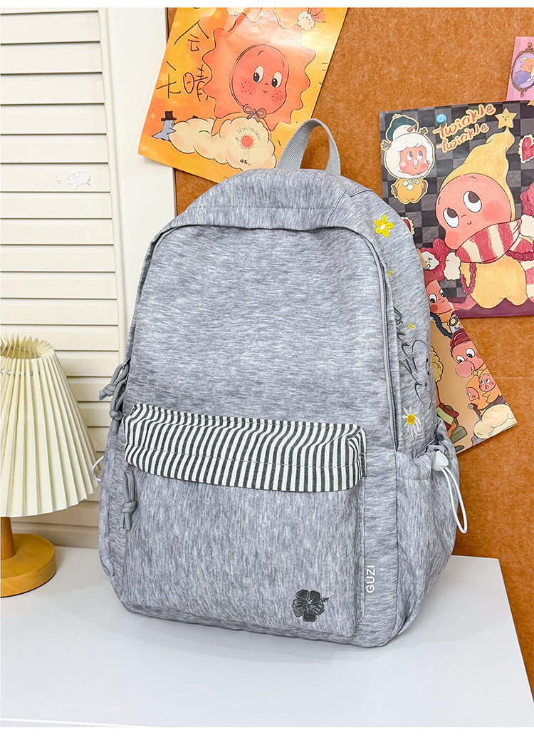 Casual Cotton-Blend Backpack