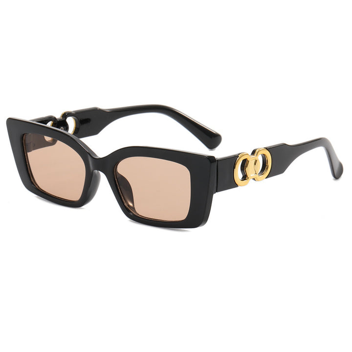 Women's Rectangular Designer Sunglasses with Luxurious Accents Bowlift