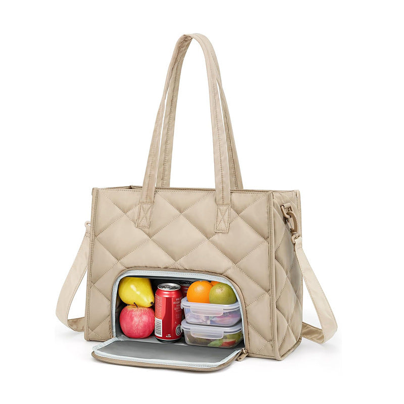 Insulated cooler bag with integrated compartment system Bowlift