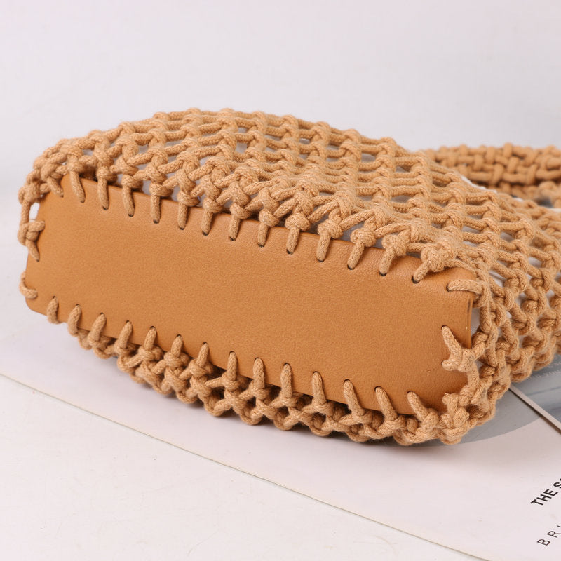 Hand-knotted tote bag made of natural cotton Bowlift