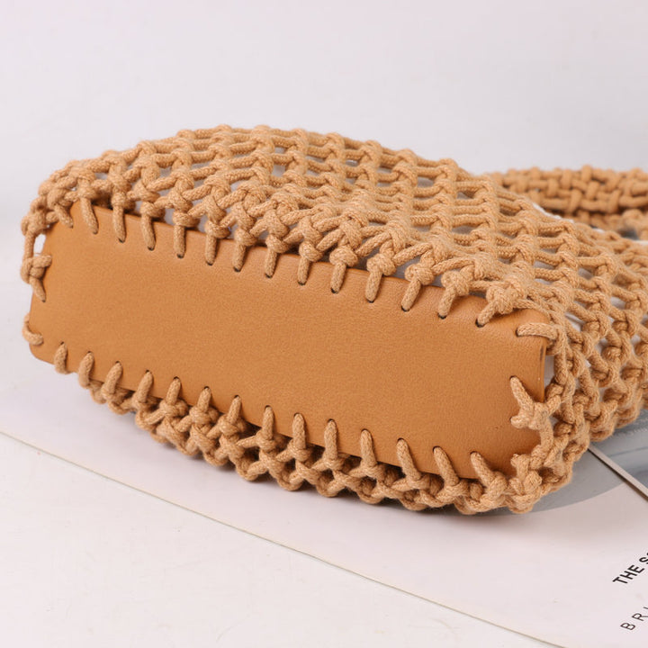 Hand-knotted tote bag made of natural cotton Bowlift