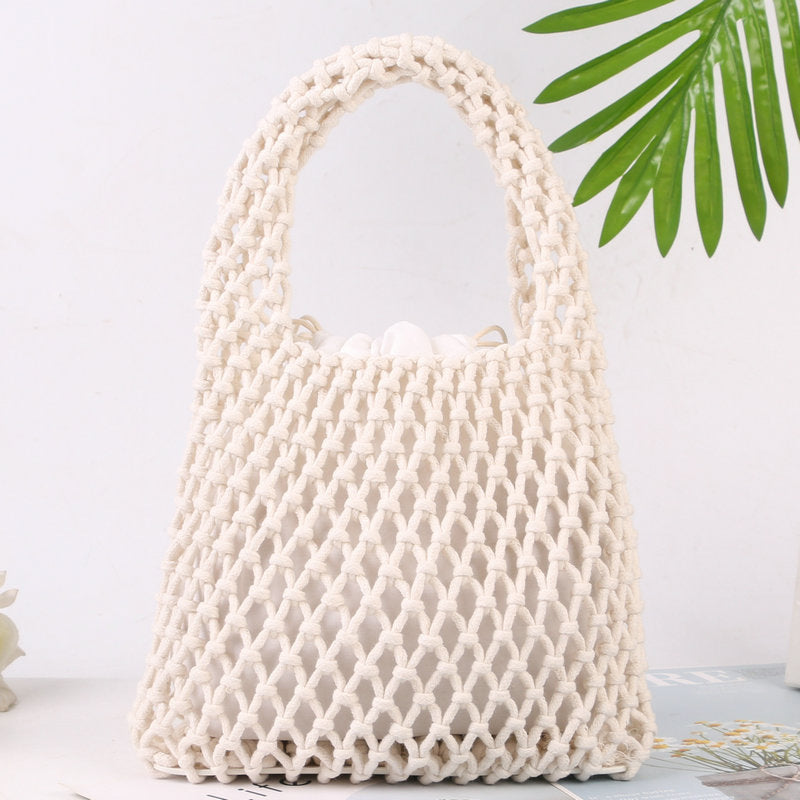 Hand-knotted tote bag made of natural cotton Bowlift