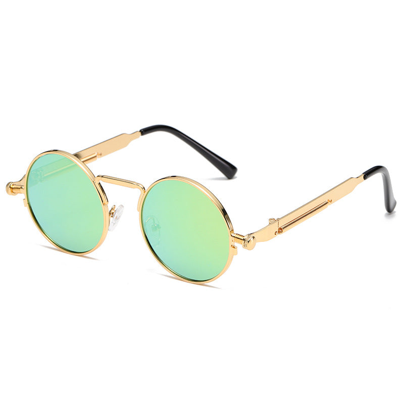 Women's fashionable round sunglasses with precise metal frame Bowlift