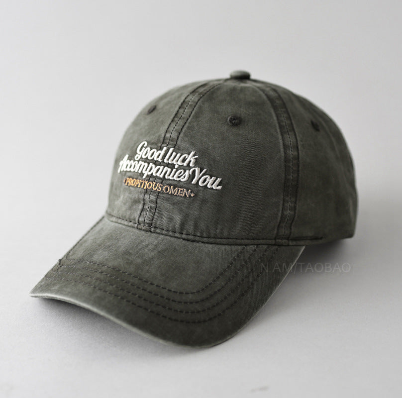Men's Embroidered Cotton Baseball Cap Bowlift