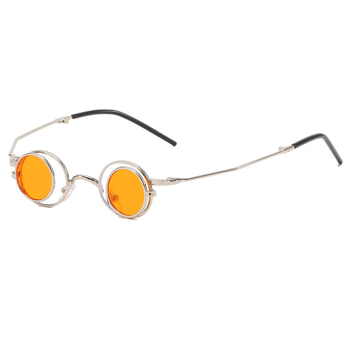 Women's Fashion Round Sunglasses with Elegant Metal Frame Bowlift