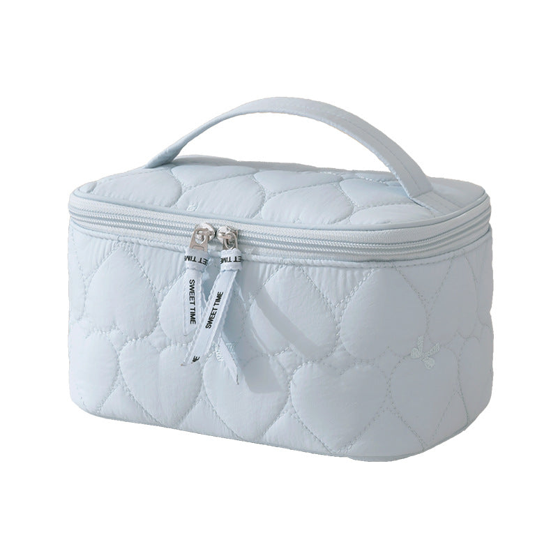 Quilted Makeup Storage Box Bowlift