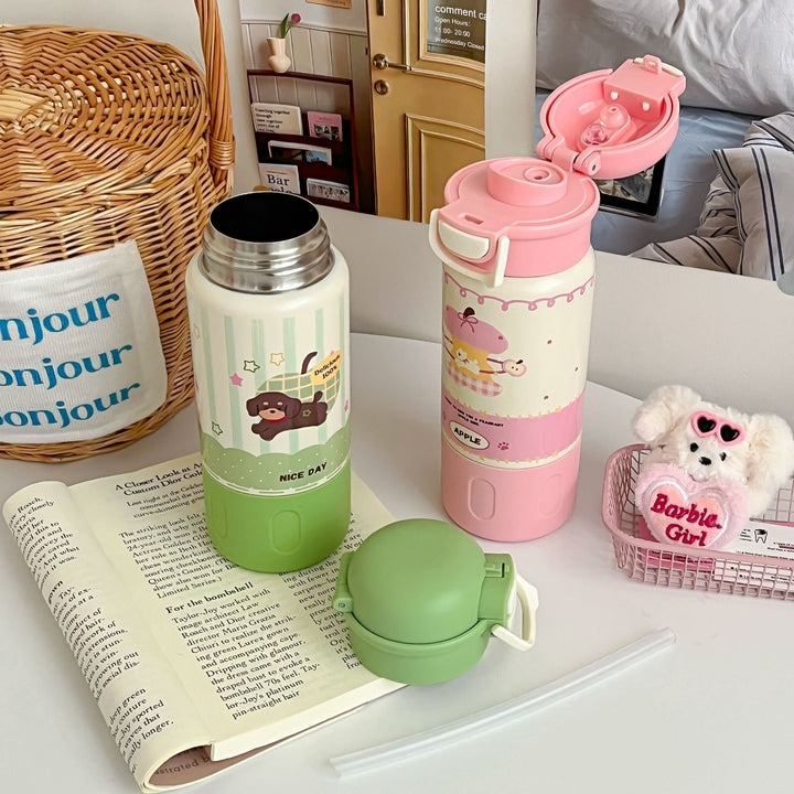 Insulated drinking bottle with child-friendly design Bowlift