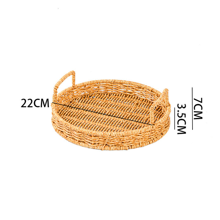 Ladies Round Serving Rack Made of Braided Material Bowlift