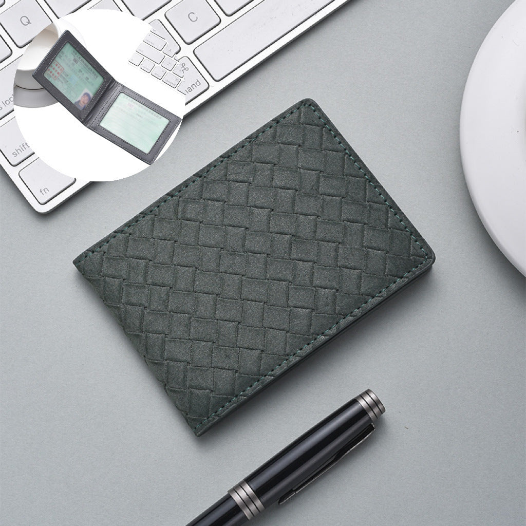 Stylish Woven Leather Cardholder Bowlift