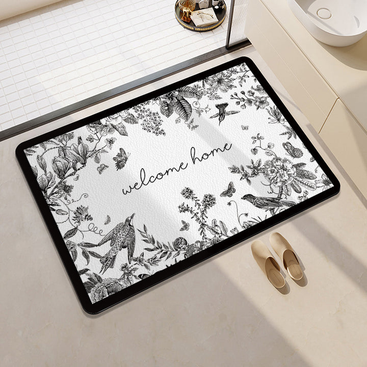 Playful Cat-Themed Bath Rug Bowlift