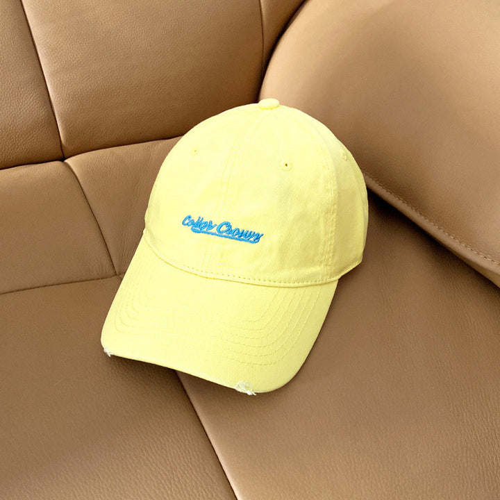 Women's Casual Distressed Cotton Baseball Cap Bowlift