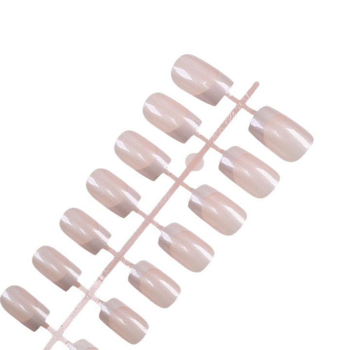 Elegant French Tip False Nails Bowlift
