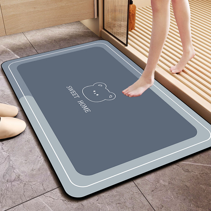 Absorbent Memory Foam Bathroom Mat Bowlift