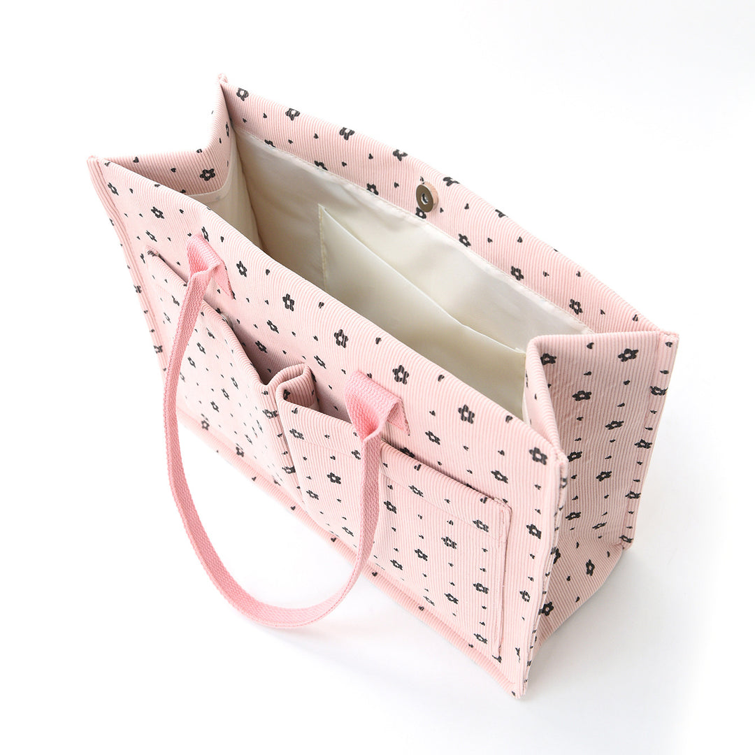 Spacious shopping and everyday bag with modern floral patterns Bowlift