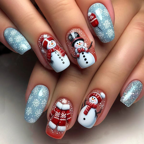 Festive Winter Wonderland Nail Art Bowlift