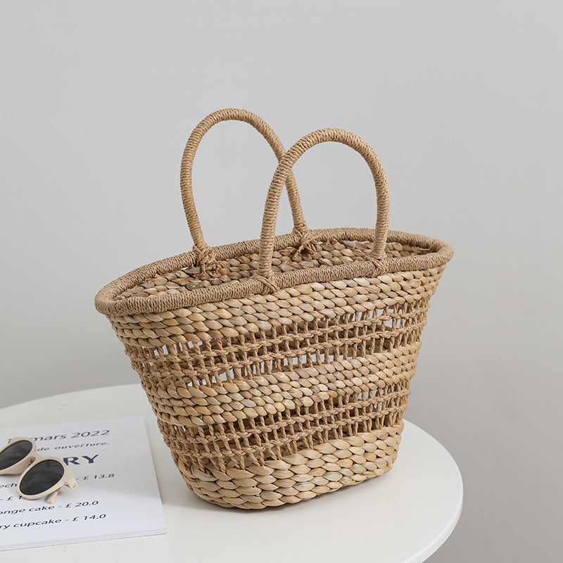 Handmade rattan bag with a removable lining insert Bowlift