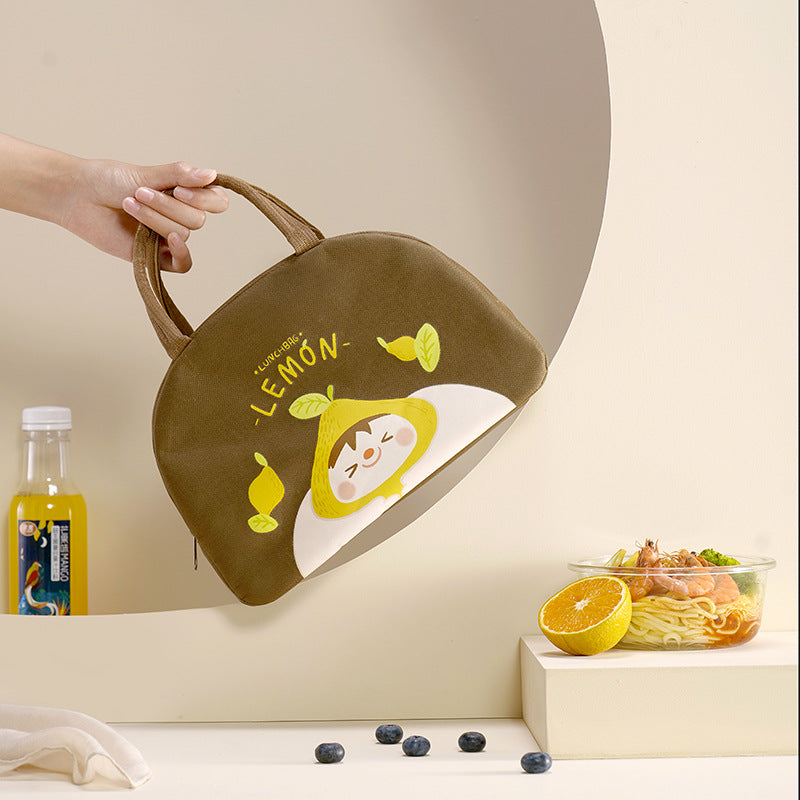Insulated Avocado Print Lunch Cooler Bag with Dual Top Handles Bowlift